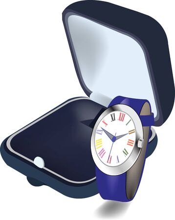 casket with style wristwatchのイラスト素材