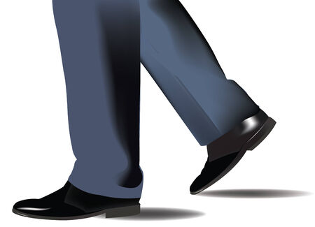menswear trousers and black shoesのイラスト素材