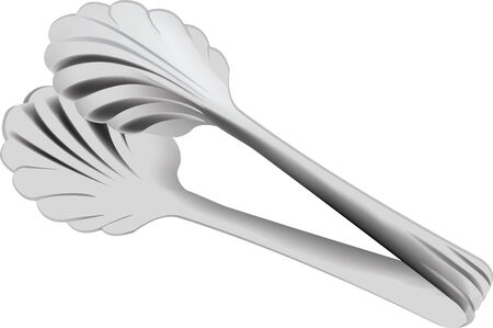 Spring bread machined steel forkのイラスト素材