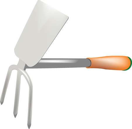 Gardening hobby hoe short handle for flowers and pot plantsのイラスト素材