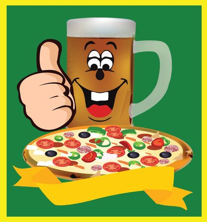 adhesive and pizza ingredientsのイラスト素材