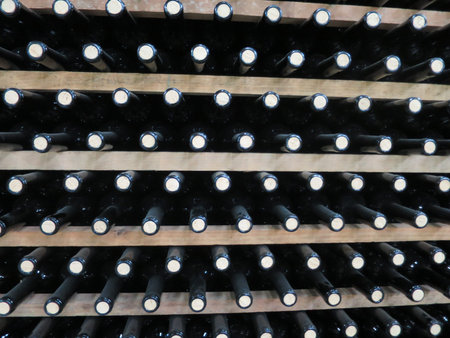bottled wine for aging