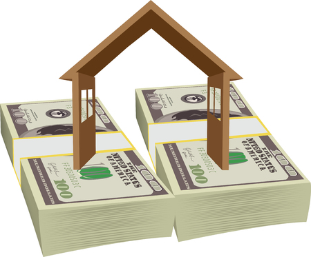 home purchase with dollarsのイラスト素材