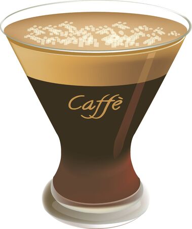 Coffee served cold shakeratoのイラスト素材