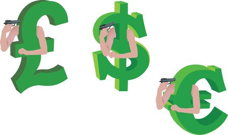 currency devaluation crisisのイラスト素材