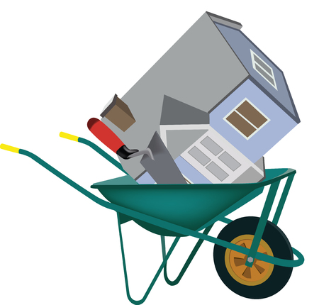 materials transport and housing construction symbolのイラスト素材