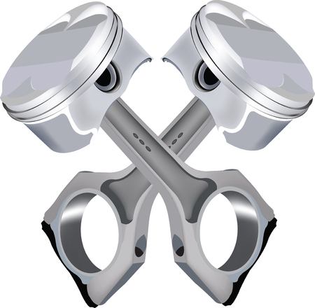 Piston and spindle motor identification stickersのイラスト素材