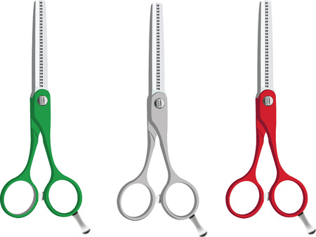 scissors for barbershop tricolorのイラスト素材