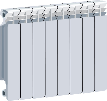 Wall-mounted heat pump for apartmentsのイラスト素材
