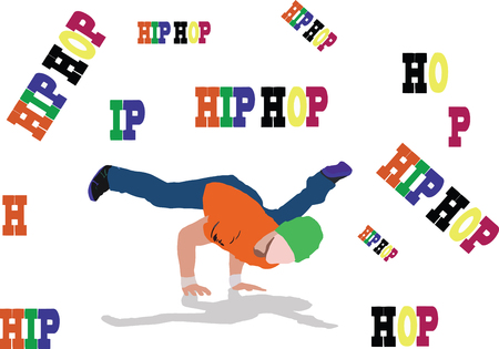 hiphop street dance Editor's noteのイラスト素材