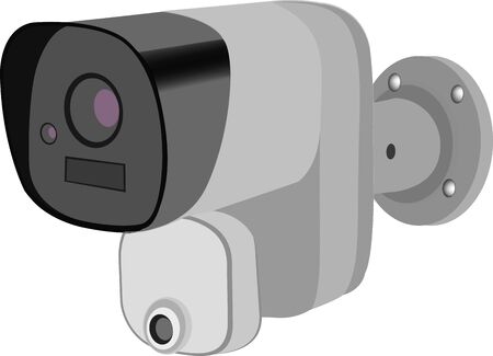 fixed thermal camera for temperature measurementのイラスト素材