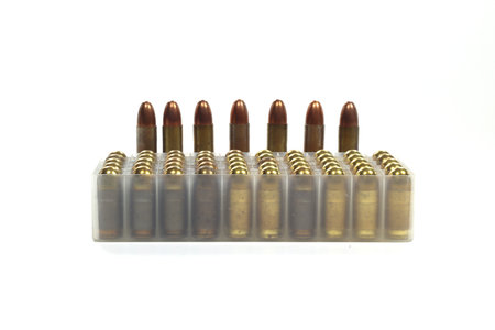 nine caliber cartridge of military war pistol