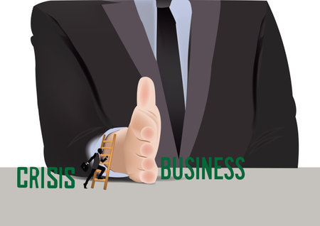 hand of distinguished person blocks the wayのイラスト素材