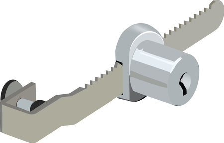 serrated steel lugghetto for shop windowsのイラスト素材