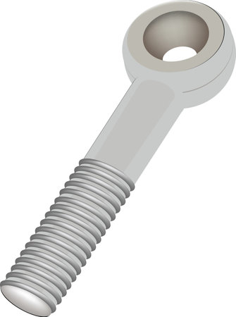 Industrial steel eye bolt measuresのイラスト素材