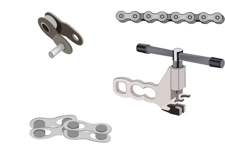 spare parts tools for bicyclesのイラスト素材