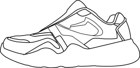 running sneakers multicolour padded sneakers for running athletesのイラスト素材