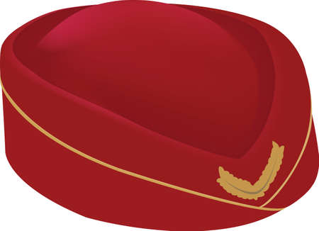 female hat for aviation stewardess serviceのイラスト素材