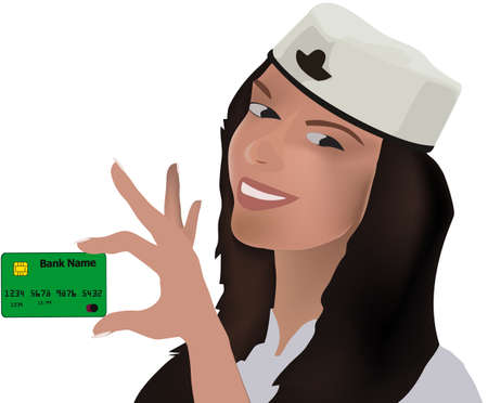 hostes by credit card hostes by credit cardのイラスト素材