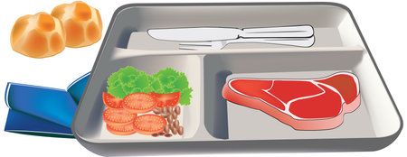 compoundrole food trayのイラスト素材