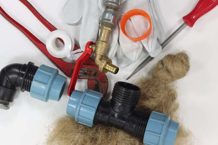 accessories and idaulic equipment for plantの写真素材