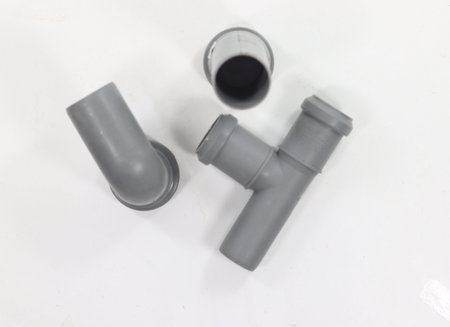 plastic fittings for plumbing and bends and joints