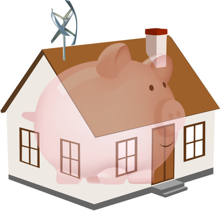 wind turbine for individual homesのイラスト素材