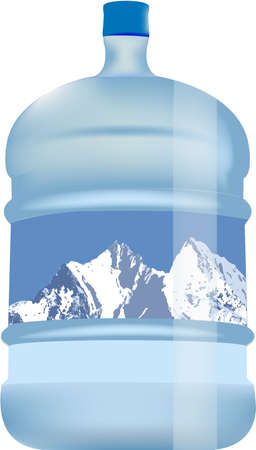 water bottle 50 liters potabola potabolaのイラスト素材