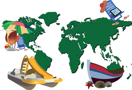 sea vacation international travel travel agencyのイラスト素材