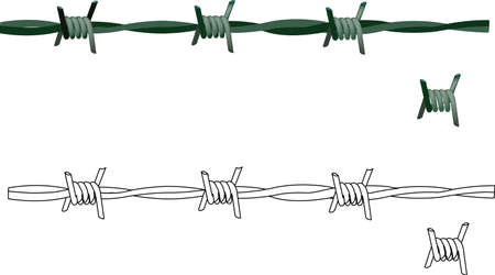 steel barbed wire for property reviewのイラスト素材