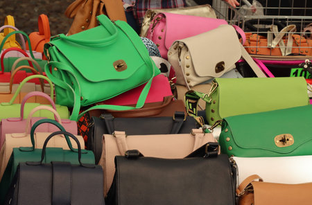 municipal market sales counter for bags and accessories