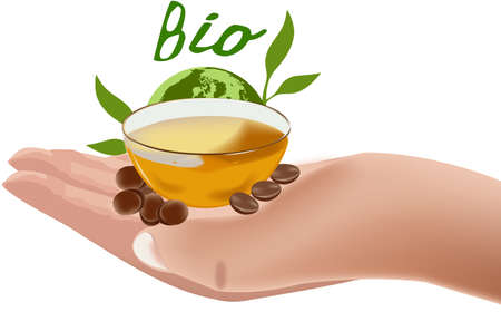 oil for aesthetics and feminine beauty argan oilのイラスト素材