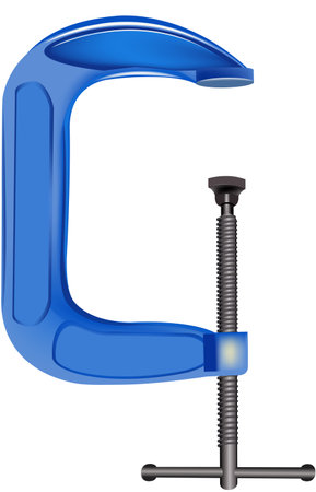 screw clamp to srtingere and join-のイラスト素材