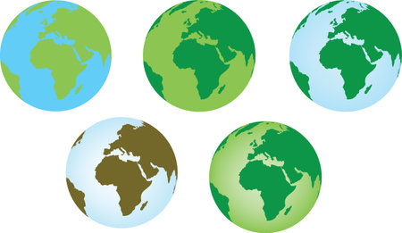 uncontaminated planet ecological green earthのイラスト素材