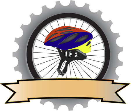 helmet and accessories sports bicycle symbolのイラスト素材