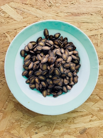 The dried watermelon seeds are polite and are good for the body. Eat or cookの写真素材