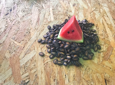 The dried watermelon seeds are polite and are good for the body. Eat or cookの写真素材