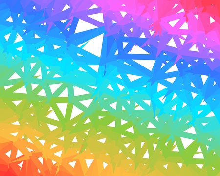 Vector colorful polygonal net rainbow backgroundのイラスト素材