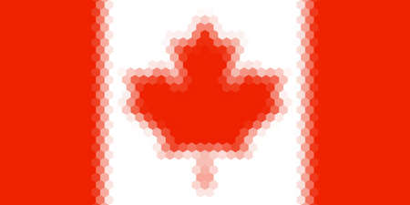 Flag of Canada - Hexagon-honeycomb pattern illustrationのイラスト素材