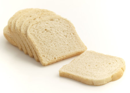 light toast bread isolated on the white background