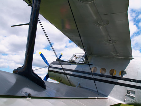 biplane and sky