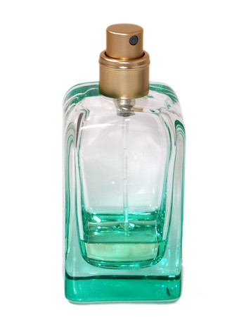 pulverizer with perfume isolated on white backgroundの写真素材