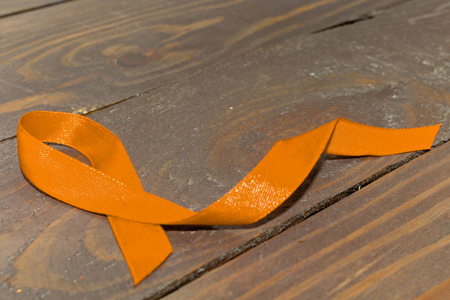 Orange Awareness ribbon  World Kidney Day. の写真素材