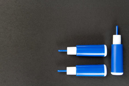 Lancet for collecting blood. Take a blood test. Medical template, copy of space, ad space