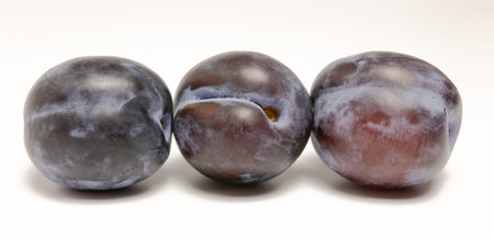 beautiful plum on a white background