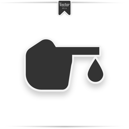 High sugar in blood, diabetes icon vector illustration on white background. Flat web design element for website, app or infographics materials.のイラスト素材