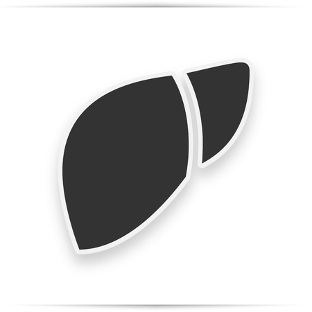 Liver icon in trendy flat style isolated on white background. Symbol for your web site design, logo, app, UI.  illustration, EPSの写真素材