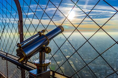 Paris - Sightseeing Telescopeの写真素材