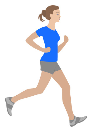 Running girlのイラスト素材