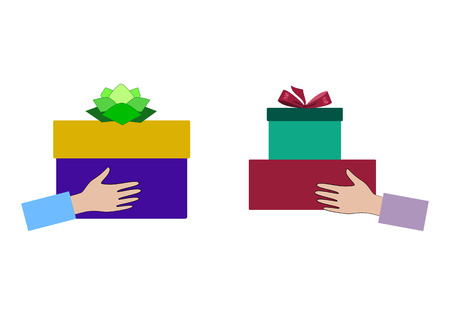 Gift Exchange.のイラスト素材